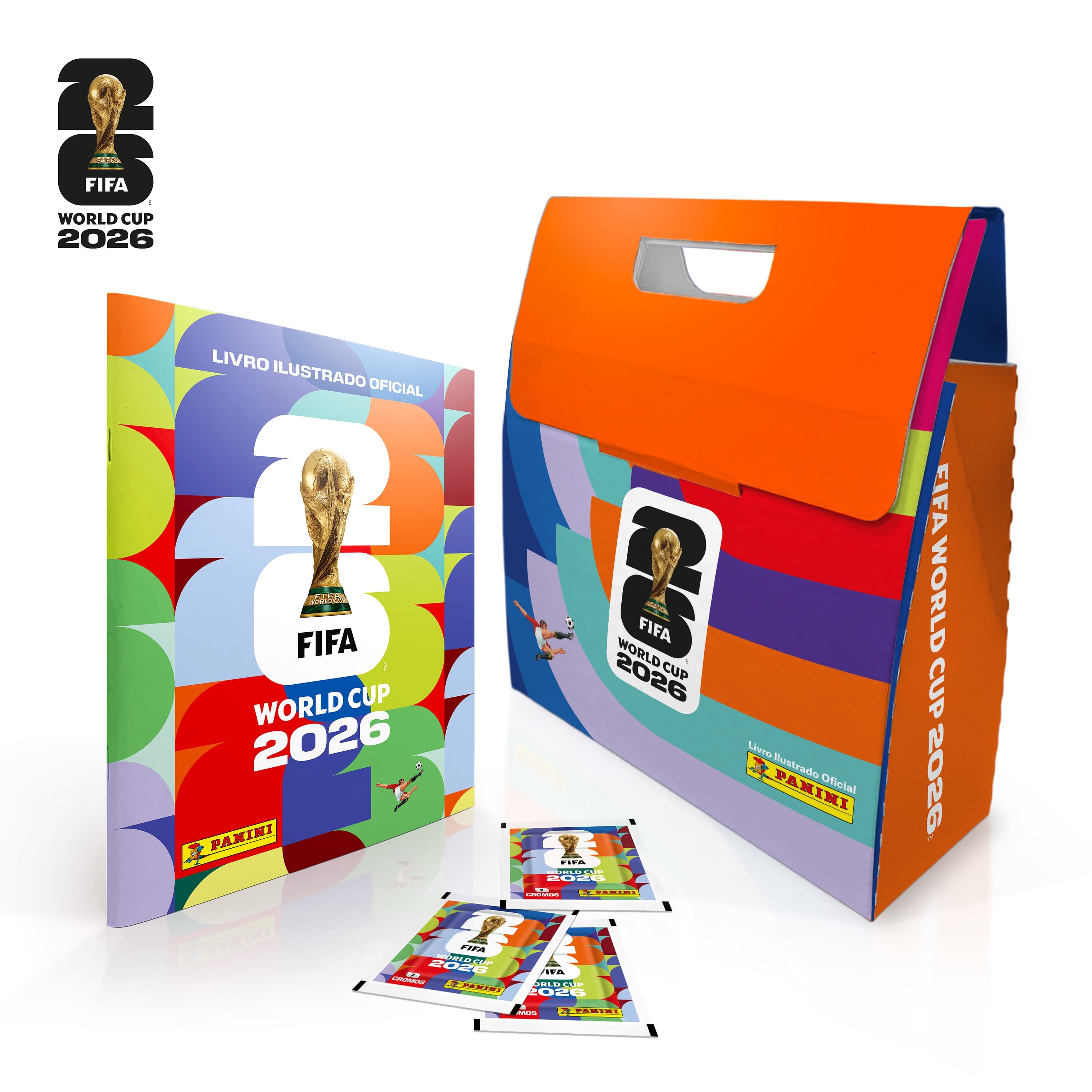 Box Fliptop — Álbum Brochura + 30 Envelopes FIFA WORLD CUP 2026™